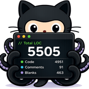 OctoCounts - SLOC panel Github forget logo